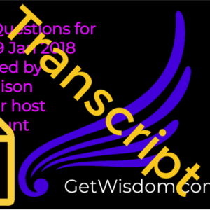 TRANSCRIPT - Viewer Questions for Creator Channeled by Karl Mollison 09Jan2018
