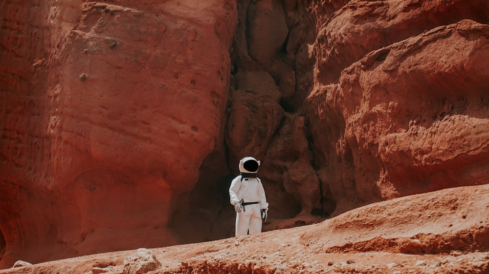 an astronaut on Mars 